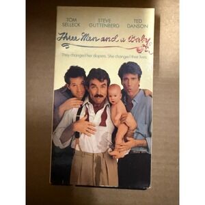 Three Men and a Baby VHS Tom Selleck Steve Guttenberg Ted Danson Comedy Movie